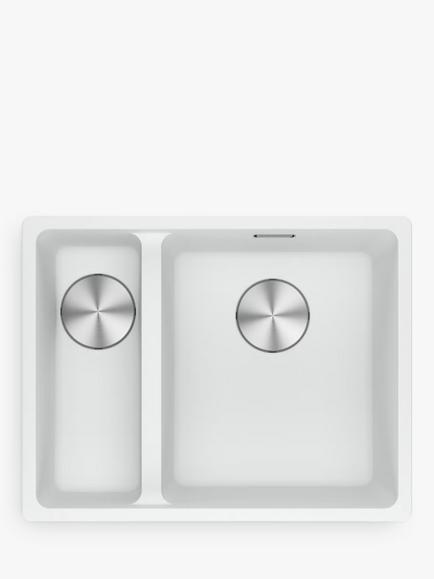 Franke Maris MRG 160 34 1.5 Bowl Inset Kitchen Sink with Right-Hand Large Bowl, Polar White