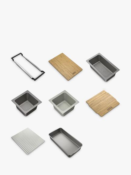 Franke All-In Flexible Food Preparation Kitchen Sink Accessory Set, 8 Piece, Multi