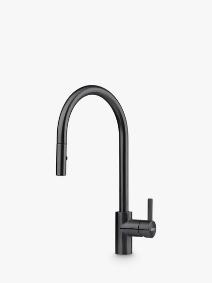 Franke Eos Neo Pull-Down Spray Swivel Spout Single Lever Kitchen Mixer Tap, Industrial Black