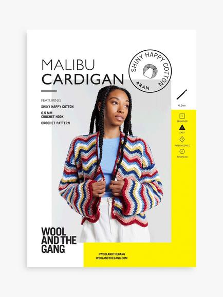 Wool And The Gang Malibu Cardigan Crochet Pattern, Multi