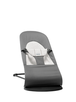 BabyBjörn Baby Bouncer Balance Soft Woven Jersey, Dark Grey/Grey