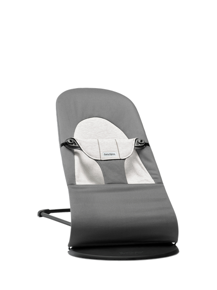 BabyBjörn Balance Soft Woven Jersey Baby Bouncer, Dark Grey/Grey