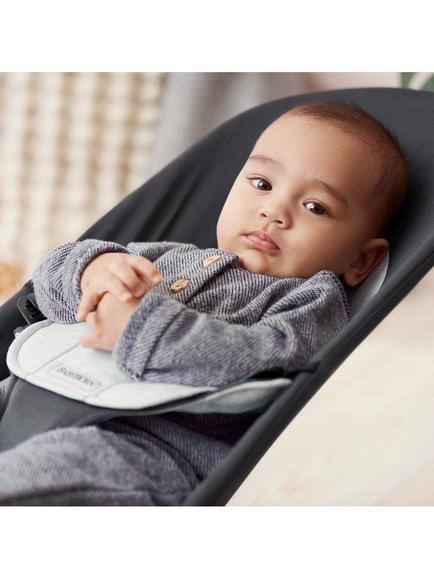 BabyBjörn Balance Soft Woven Jersey Baby Bouncer - view 2, Dark Grey/Grey