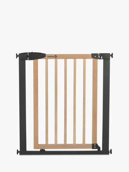 Safety 1st Simply Close Wood & Metal Safety Gate, Natural/Graphite, Natural/Graphite