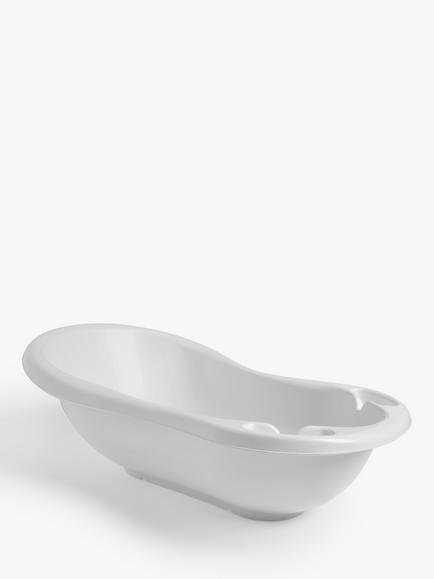John Lewis ANYDAY Baby Bath, White, White