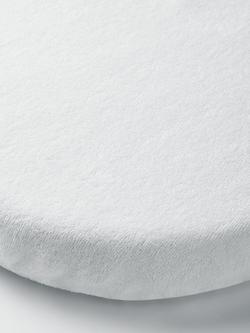 John Lewis Micro-Fresh® Waterproof Terry Towelling Mattress Protector, Moses Basket, White