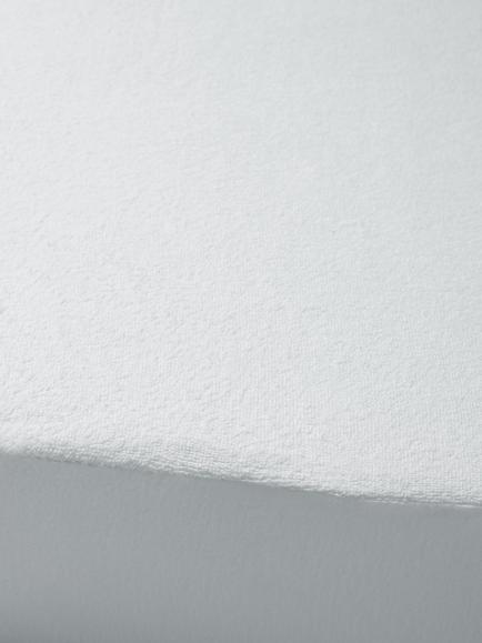 John Lewis Micro-Fresh® Waterproof Terry Towelling Mattress Protector, Cot - view 2, White