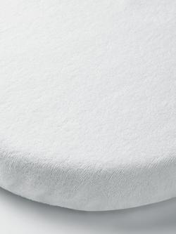 John Lewis Micro-Fresh® Waterproof Terry Towelling Mattress Protector, Crib, White