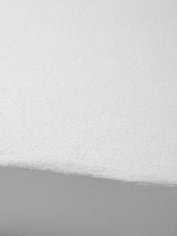 John Lewis Micro-Fresh® Waterproof Terry Towelling Mattress Protector, Cotbed - view 2, White