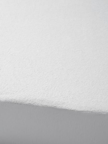 John Lewis Micro-Fresh® Waterproof Terry Towelling Mattress Protector, Cotbed - view 2, White