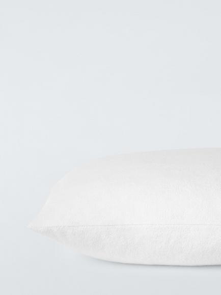 John Lewis Micro-Fresh® Waterproof Terry Towelling Pillow Protector, Junior, White