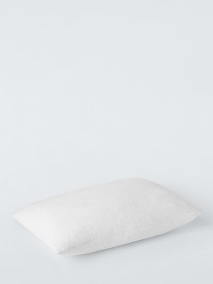 John Lewis Micro-Fresh® Waterproof Terry Towelling Pillow Protector, Junior - view 2, White