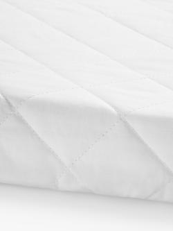 John Lewis Pure Cotton Comfort Mattress Protector, White, Moses Basket - view 2, White