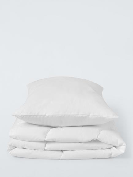 John Lewis Kids' Soft Touch Washable Duvet & Pillow Set, 4 Tog, Cot, White