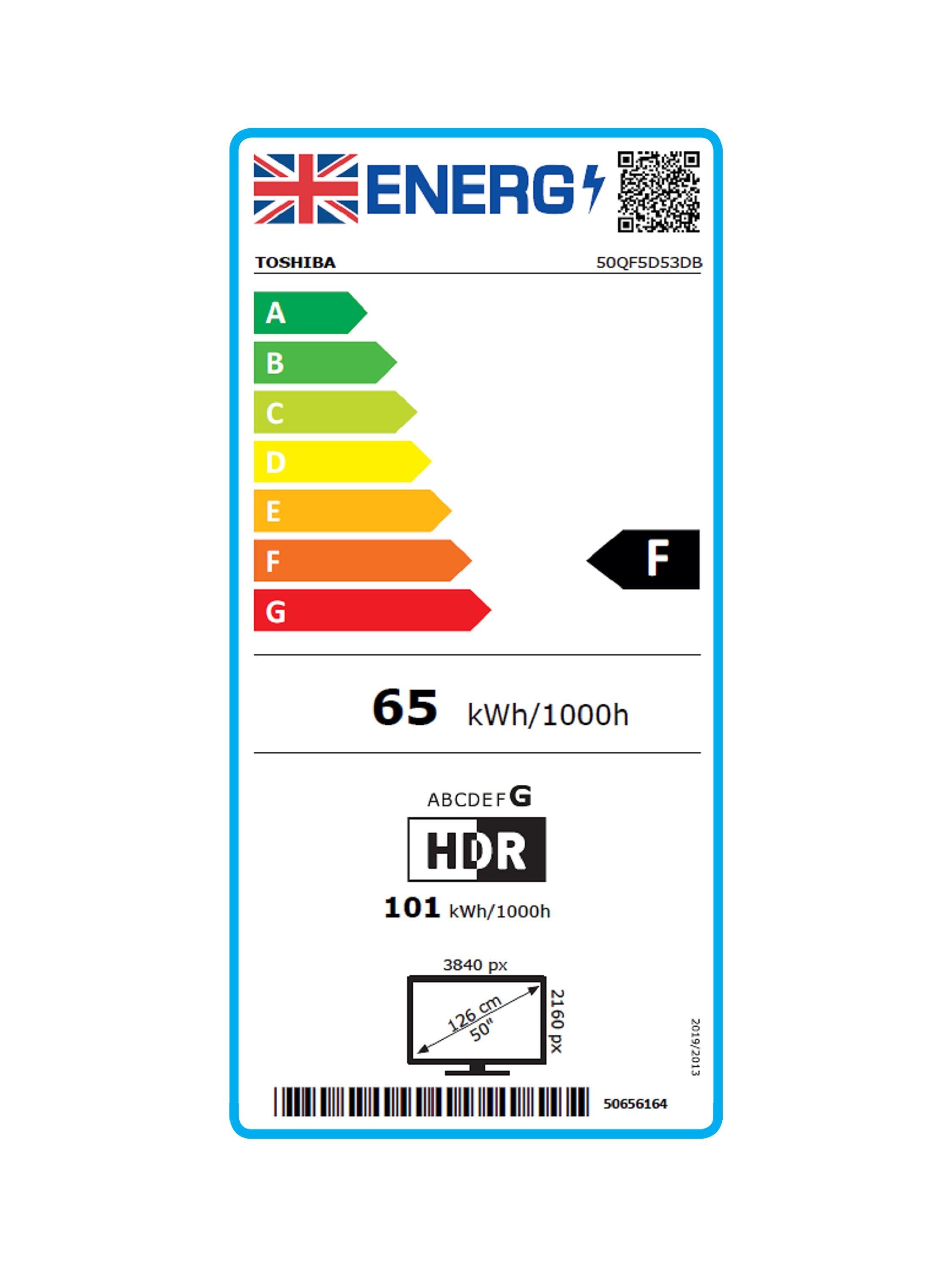 This item is rated F for energy efficiency on a scale from A (most efficient) to G (least efficient).