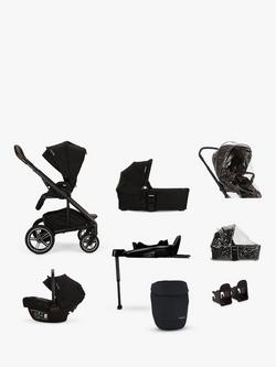 Nuna MIXX next Pushchair, Carrycot and PIPA next i-Size Car Seat with Base Generation Bundle, Caviar