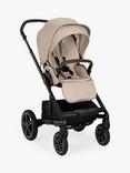 Nuna MIXX next Pushchair, Carrycot and PIPA next i-Size Car Seat with Base Generation Bundle, Biscotti