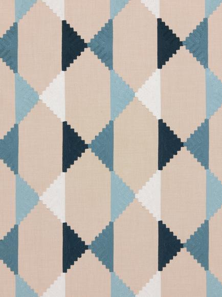 John Lewis Stack Embroidery Furnishing Fabric, Soft Teal