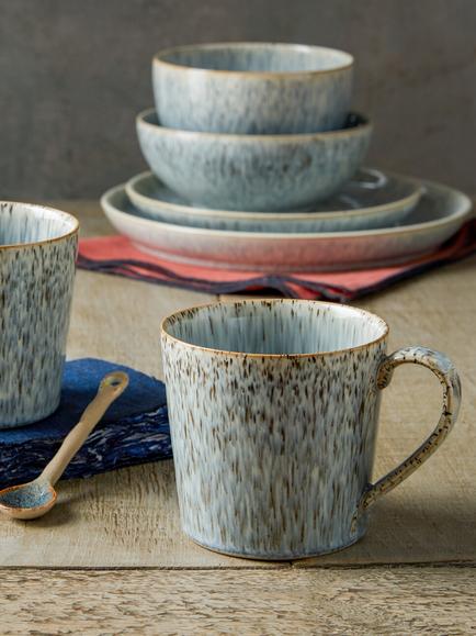 Denby Halo Speckle Stoneware Mug, 400ml, Set of 2, Grey - view 2, Grey