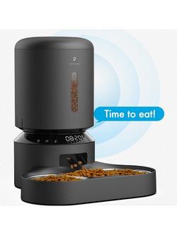 Petlibro Automatic Cordless Dual Pet Cat Feeder, Black - view 2, Black