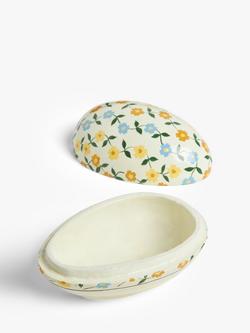 John Lewis Paper Mache Large Floral Egg Decoration, Multi - view 2, Multi