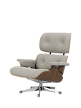 Vitra Eames Lounge Chair, Ivory Nubia Bouclé