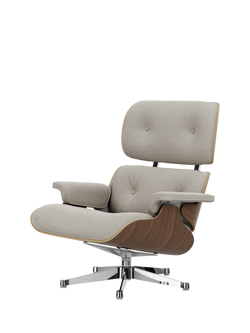 Vitra Eames Lounge Chair, Ivory Nubia Bouclé, Ivory/Pearl