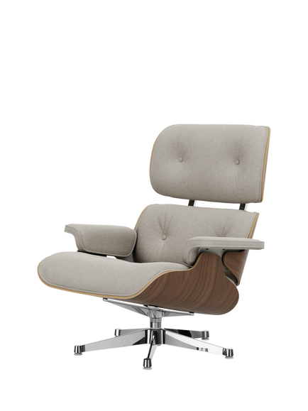 Vitra Eames Lounge Chair, Ivory Nubia Bouclé, Ivory/Pearl