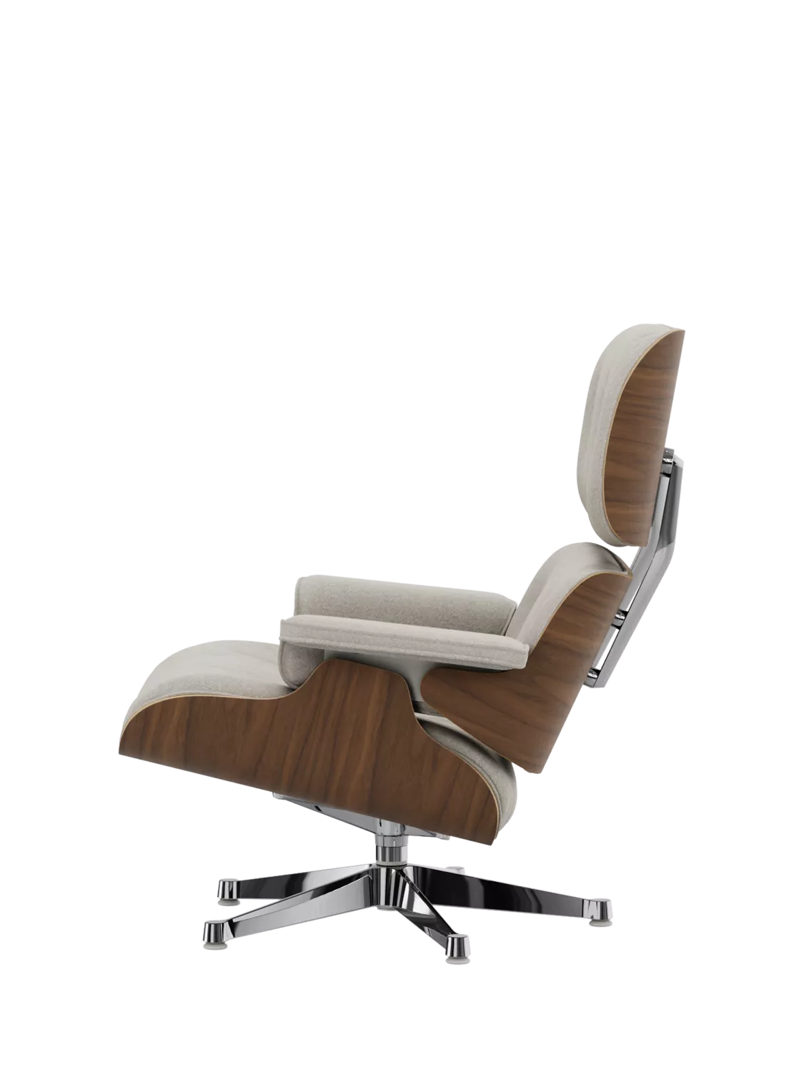 Vitra Eames Lounge Chair Ivory Nubia Boucle
