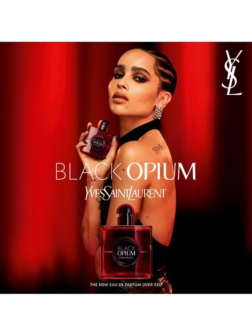 Yves Saint Laurent Black Opium Eau de Parfum Over Red