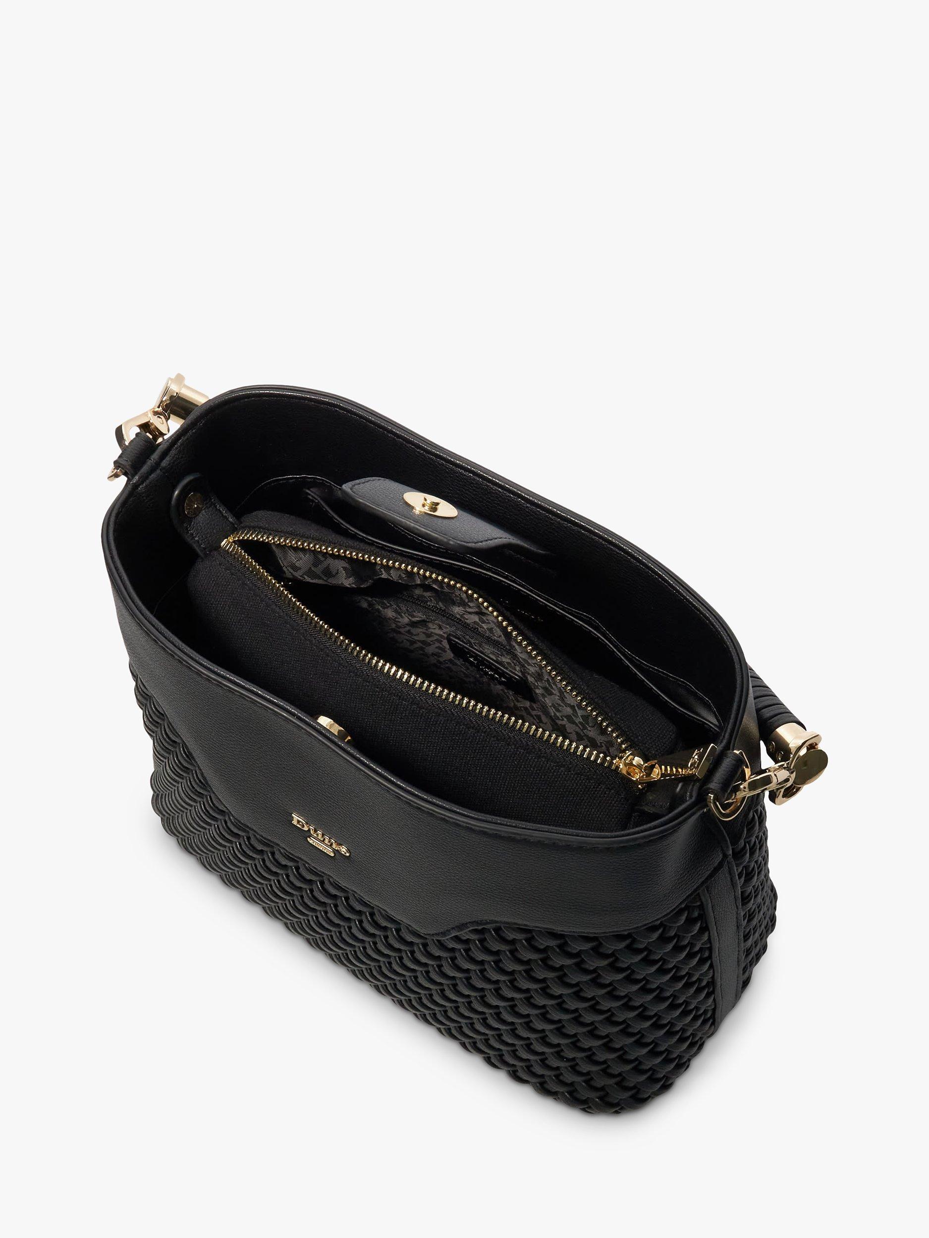 Product image 3 of 5, which shows Dune Dinidelphie Medium Woven Grab Bag, Black