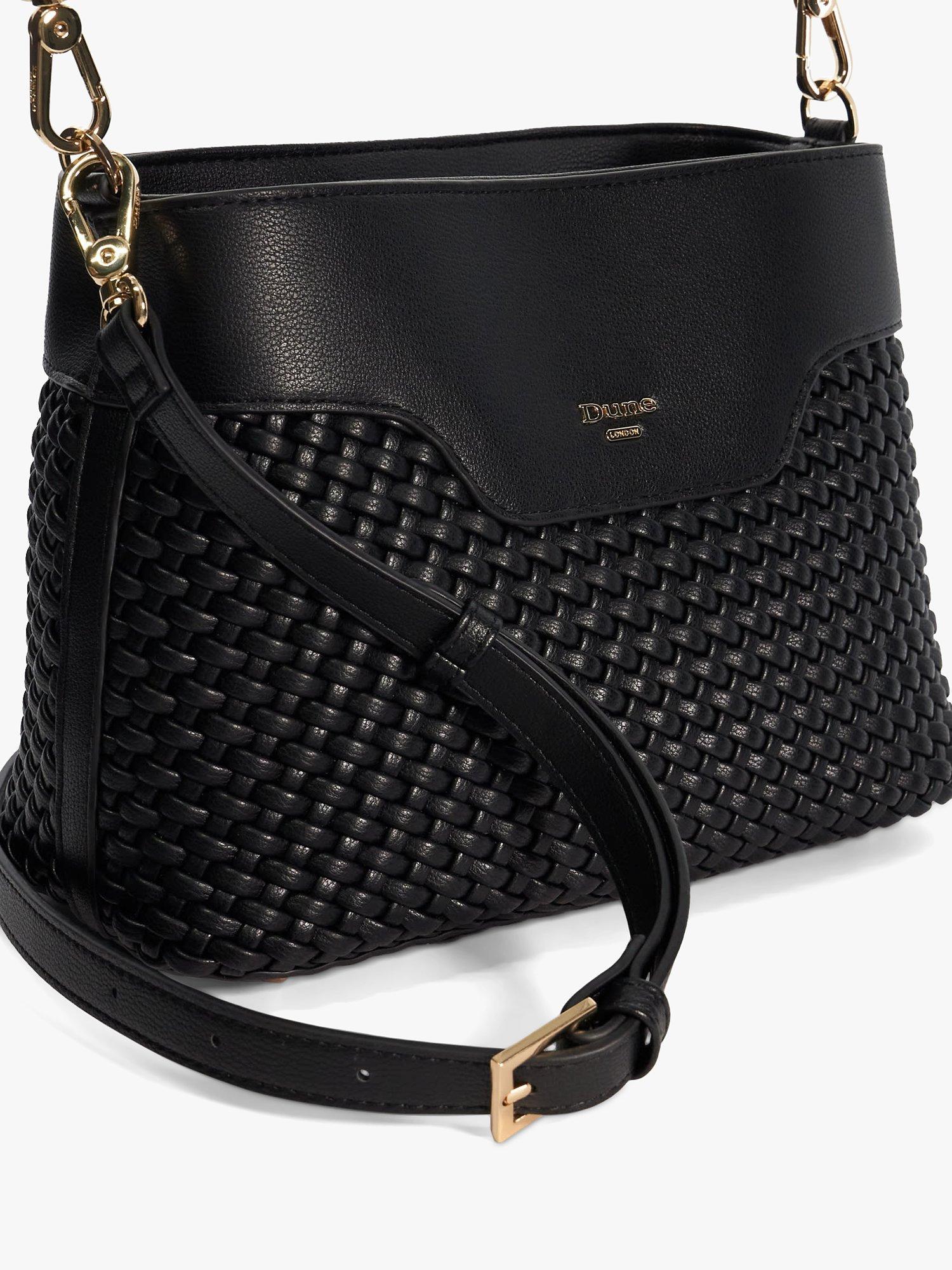Product image 4 of 5, which shows Dune Dinidelphie Medium Woven Grab Bag, Black