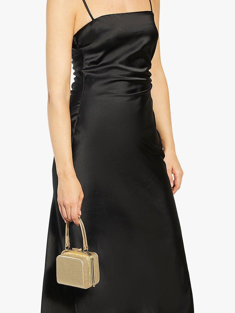 Product image 5 of 5, which shows Dune Santerini Micro Frame Grab Bag, Gold