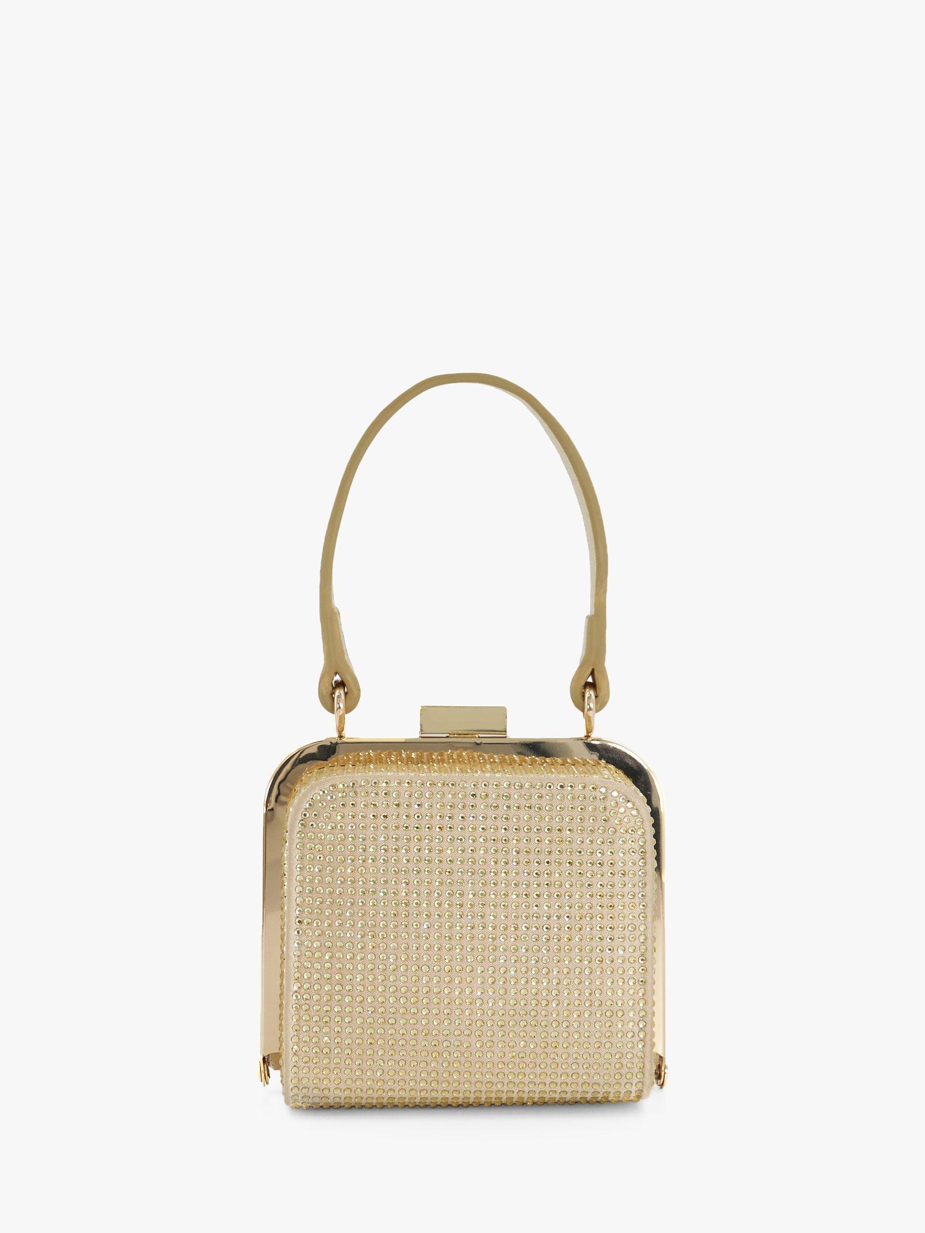 Product image 2 of 5, which shows Dune Santerini Micro Frame Grab Bag, Gold