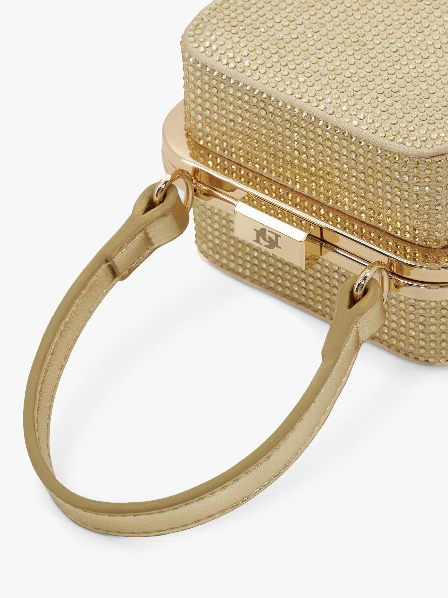 Product image 4 of 5, which shows Dune Santerini Micro Frame Grab Bag, Gold
