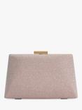 Dune London Bellaria Angled Frame Metallic Box Clutch Bag, Rose Gold