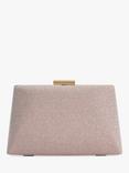 Dune Bellaria Angled Frame Metallic Box Clutch Bag, Rose Gold