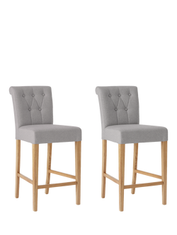 John Lewis Margo Bar Stools, Set of 2, Grey
