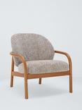 John Lewis Burrow Armchair, Walnut Leg, Fleck Biscuit