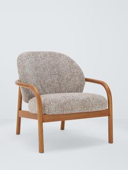 John Lewis Burrow Armchair, Walnut Leg, Fleck Biscuit, Fleck Biscuit