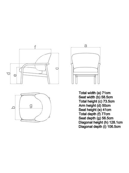 John Lewis Burrow Armchair, Walnut Leg, Fleck Biscuit - view 2, Fleck Biscuit