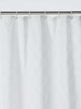 John Lewis Wave Textured Recycled Polyester Shower Curtain, White