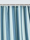 John Lewis Maxi Double Stripe Recycled Polyester Shower Curtain, Navy