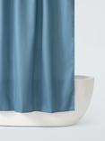 John Lewis Textured Waffle Recycled Polyester Shower Curtain, Bluestone