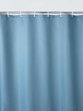 John Lewis Textured Waffle Recycled Polyester Shower Curtain, Bluestone