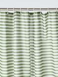 John Lewis Horizontal Stripe Recycled Polyester Shower Curtain, Green