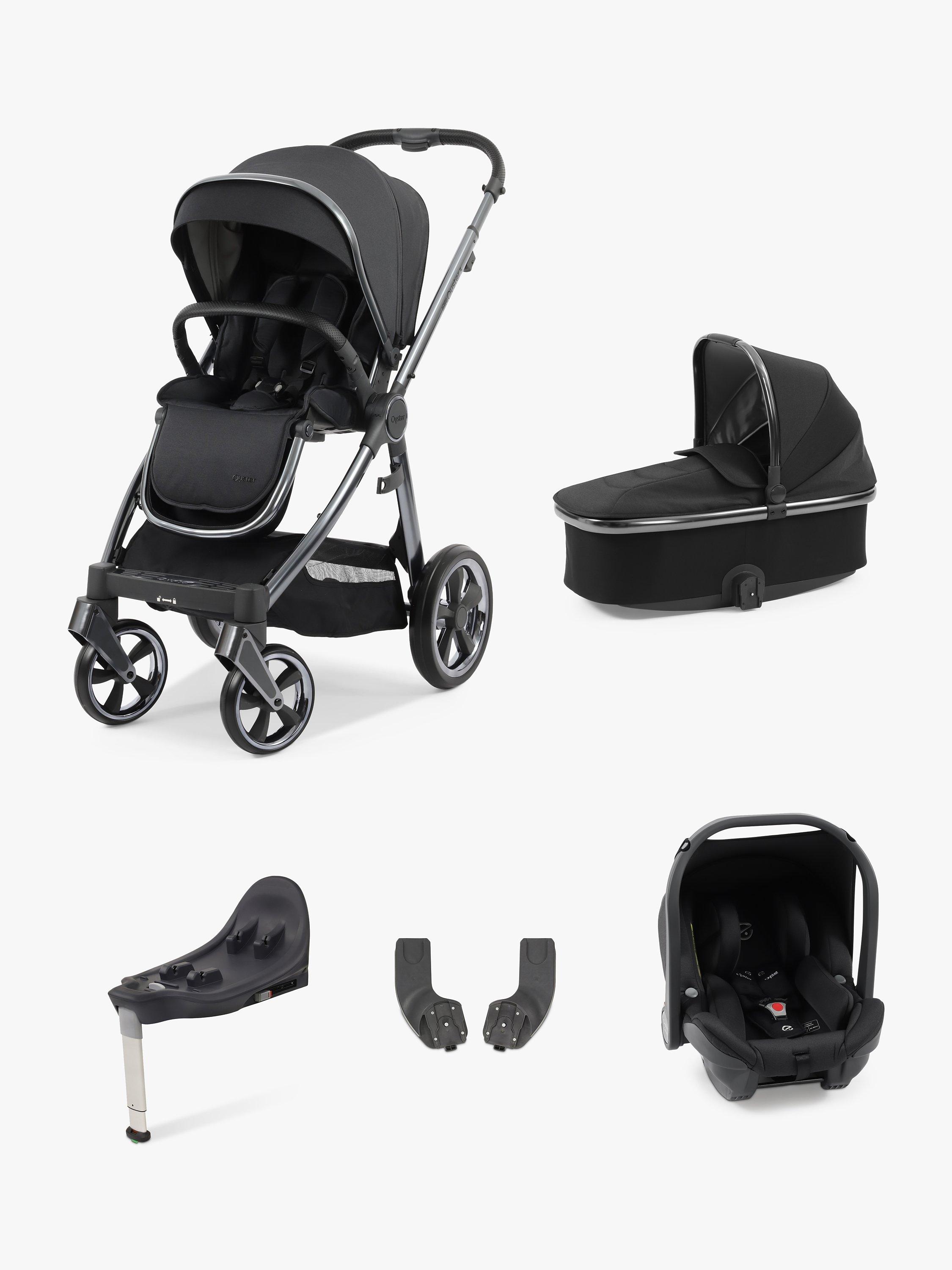 Oyster 3 Luxury Essential 5 Piece Pushchair, Carrycot & Capsule Car Seat Bundle, Carbonite