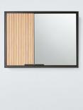 John Lewis Ridge Mirrored Cabinet, Black