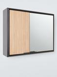 John Lewis Ridge Mirrored Cabinet, Black