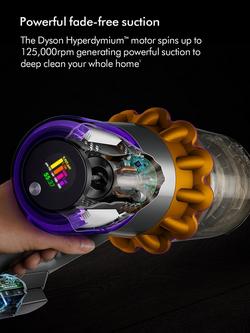Dyson V15 Detect Absolute Cordless Vacuum Cleaner, Yellow/Nickel - view 2, Yellow/Nickel